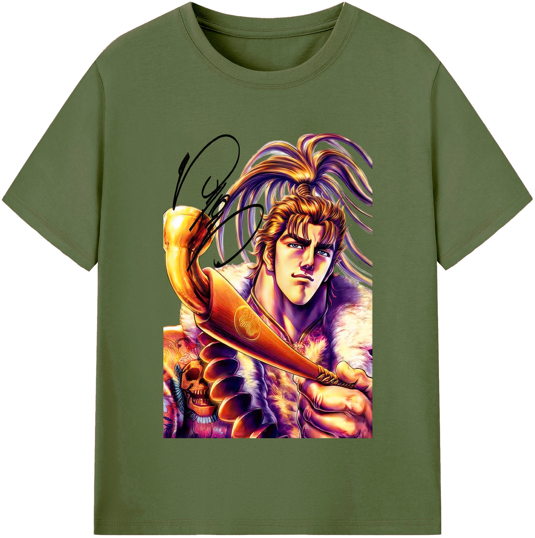 （画像用） 北斗の拳 Fist of the North Star 綿100％半袖Tシャツ（フロントプリント）